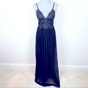 Entry Black Lace Top Maxi Dress Size S